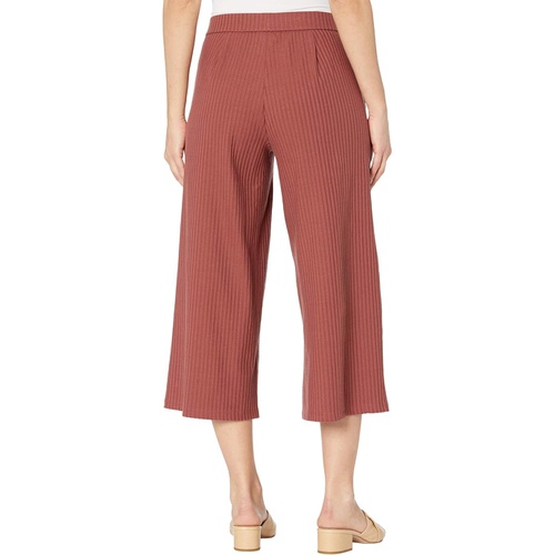  Eileen Fisher Textured Stretch Rib Wide Cropped Pants