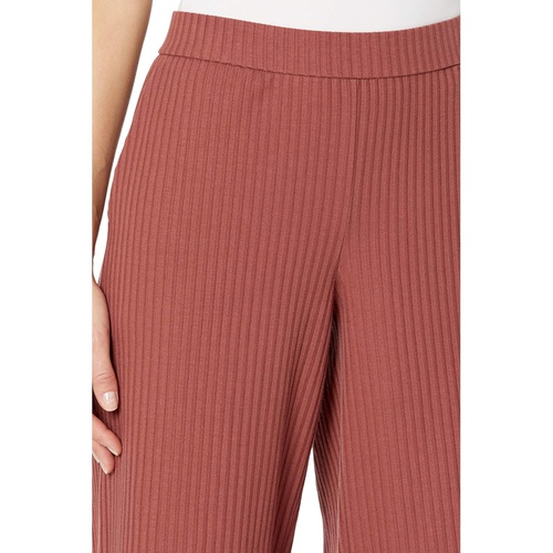  Eileen Fisher Textured Stretch Rib Wide Cropped Pants