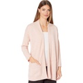 Eileen Fisher Organic Cotton Linen Slub High Collar Cardigan