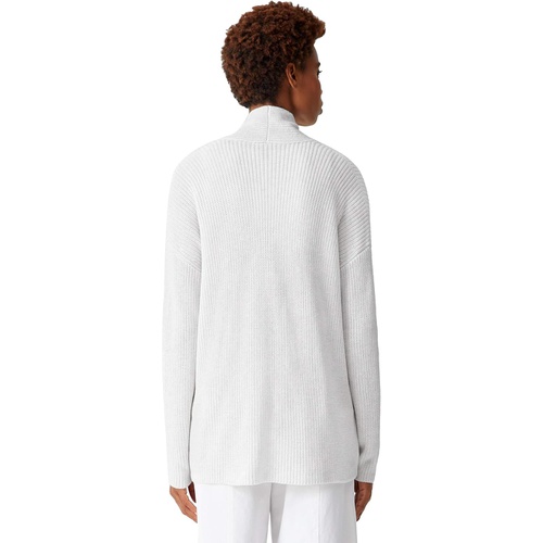  Eileen Fisher Peruvian Organic Cotton Tencel Boxy Short Cardigan