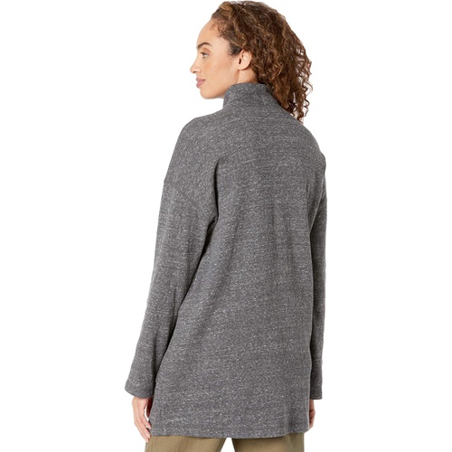  Eileen Fisher Double Layer Organic Cotton High Collar Jacket