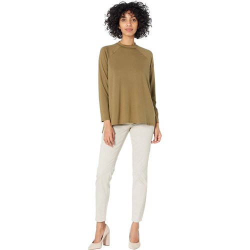  Eileen Fisher Crew Neck Raglan Sleeve Shirt