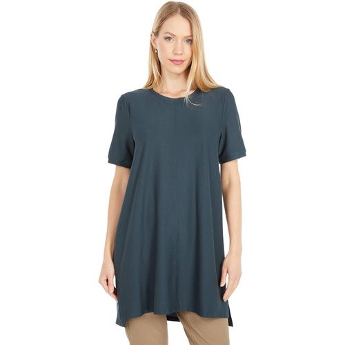  Eileen Fisher Crew Neck Short Sleeve Tunic