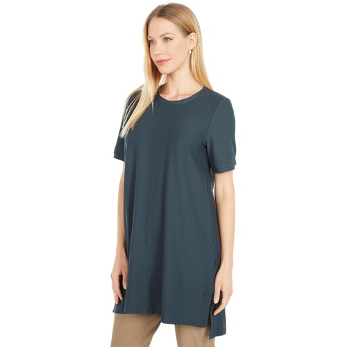  Eileen Fisher Crew Neck Short Sleeve Tunic