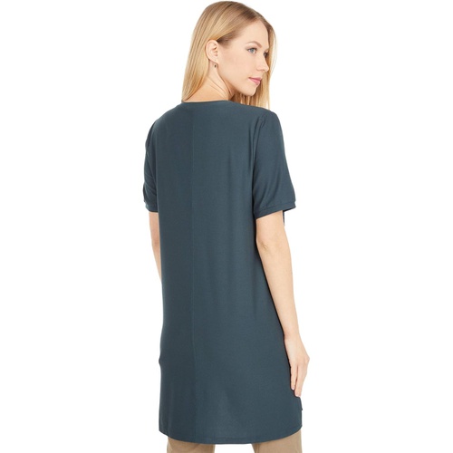  Eileen Fisher Crew Neck Short Sleeve Tunic