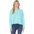 Eileen Fisher Long Sleeve Crew Neck Box Top in Organic Cotton French Terry