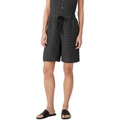 Eileen Fisher Midthigh Shorts with Drawstring in Puckered Organic Linen