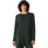 Eileen Fisher Crew Neck Tunic in Fine Stretch Jersey