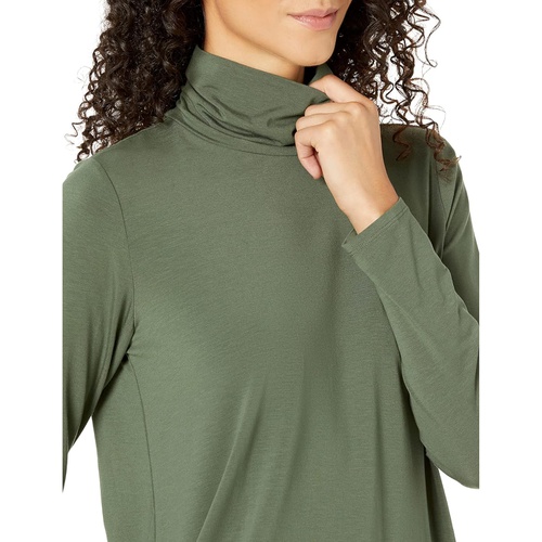  Eileen Fisher Scrunch Neck Tunic in Fine Stretch Jersey Knit