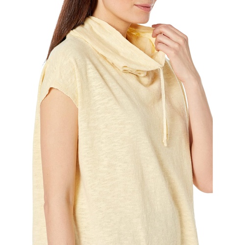  Eileen Fisher Cap Sleeve Box Top in Organic Cotton Linen Slub