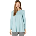 Eileen Fisher Jewel Neck Tunic in Tencel Organic Cotton Fleece