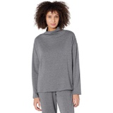Eileen Fisher High Funnel Neck Box Sweatshirt in Tencel Organic Cotton Fleece