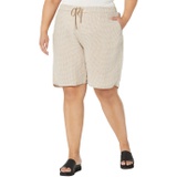 Eileen Fisher Midthigh Shorts with Drawstring in Puckered Organic Linen