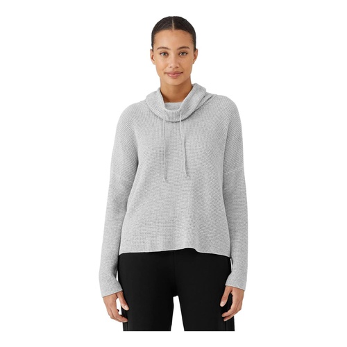  Eileen Fisher Long Sleeve Box Top in Peruvian Organic Cotton