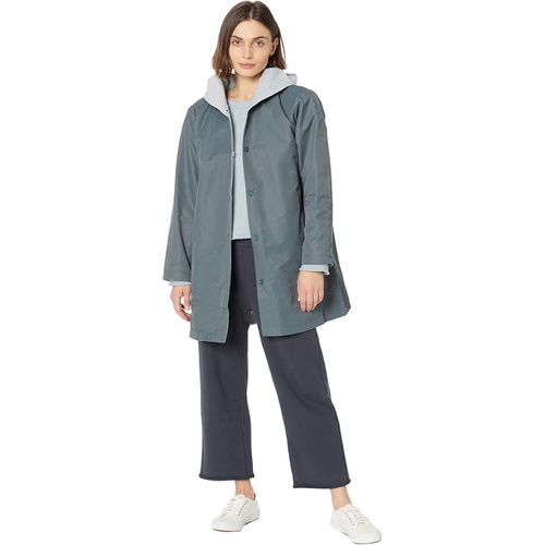  Eileen Fisher Petite Hooded Reversible Coat in Organic Cotton Nylon