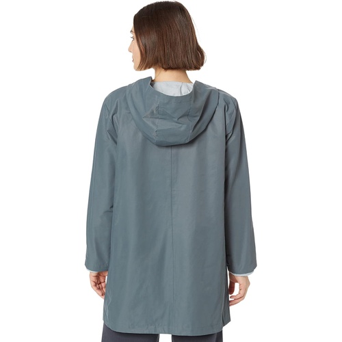 Eileen Fisher Petite Hooded Reversible Coat in Organic Cotton Nylon