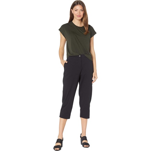  Eileen Fisher Tapered Capri Pants in Organic Cotton Ponte