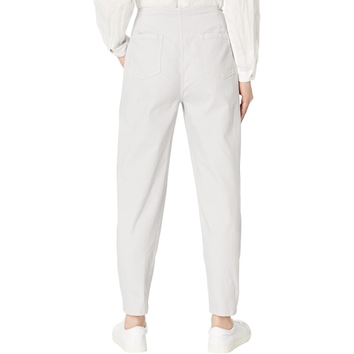  Eileen Fisher Petite High-Waisted Straight Ankle Jeans in Garment Dyed in Pearl