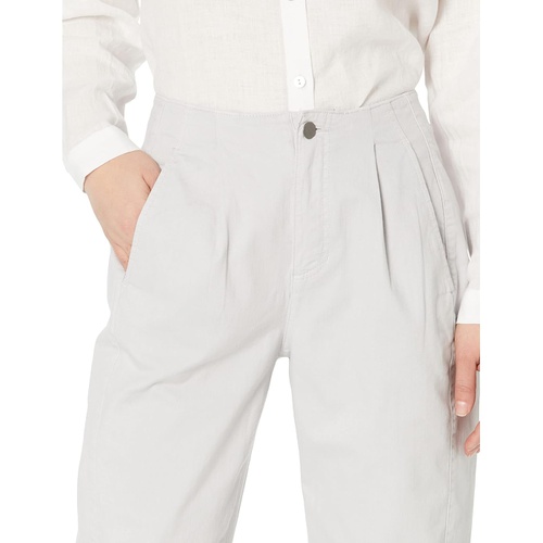  Eileen Fisher Petite High-Waisted Straight Ankle Jeans in Garment Dyed in Pearl