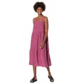 Eileen Fisher Tiered Strap Full-Length Dress in Washed Organic Linen Delave