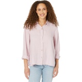 Eileen Fisher Classic Collar Boxy Shirt in Organic Handkerchief Linen