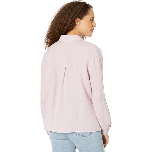  Eileen Fisher Classic Collar Boxy Shirt in Organic Handkerchief Linen
