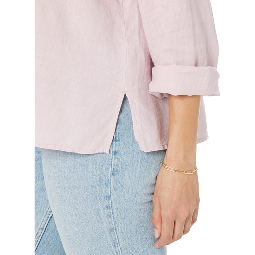  Eileen Fisher Classic Collar Boxy Shirt in Organic Handkerchief Linen