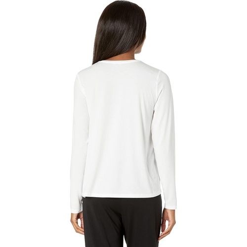  Eileen Fisher Crew Neck Top Fine Stretch Jersey Knit