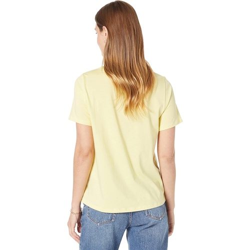  Eileen Fisher Round Neck Short Sleeve Tee in Organic Pima Cotton Jersey