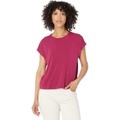 Eileen Fisher Crew Neck Boxy Top in Fine Stretch Jersey Knit