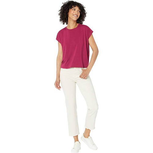  Eileen Fisher Crew Neck Boxy Top in Fine Stretch Jersey Knit