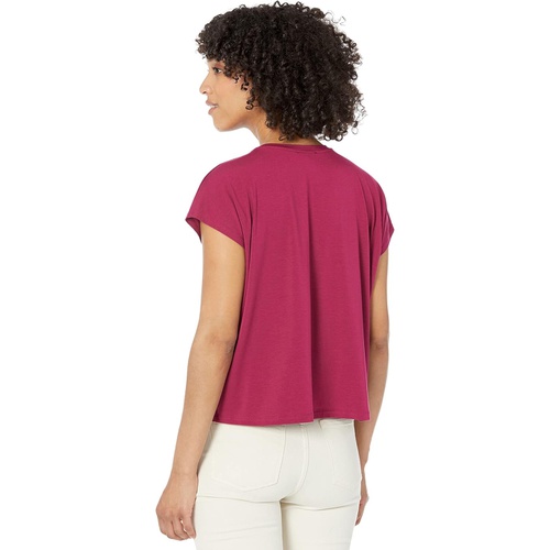  Eileen Fisher Crew Neck Boxy Top in Fine Stretch Jersey Knit