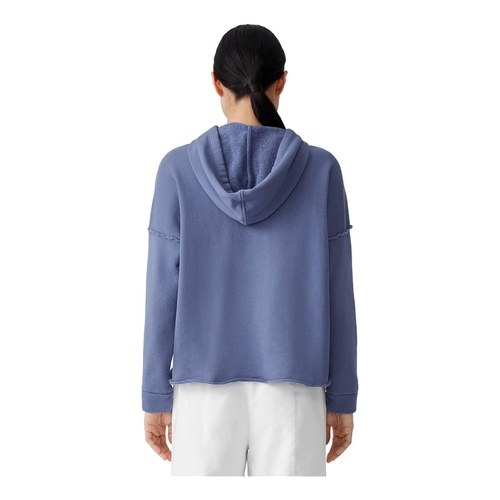  Eileen Fisher Cropped Hoodie in Organic Cotton French Terry