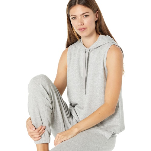  Eileen Fisher Sleeveless Hooded Top in Tencel Organic Cotton Fleece