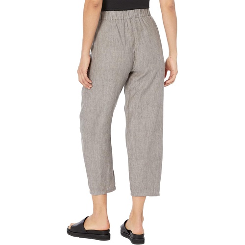  Eileen Fisher Petite Cropped Lantern Pants in Washed Organic Linen Delave