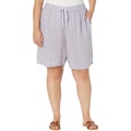 Eileen Fisher Midthigh Shorts with Drawstring in Puckered Organic Linen