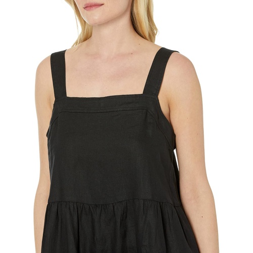  Eileen Fisher Tiered Strap Full-Length Dress in Organic Linen