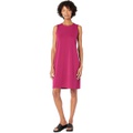 Eileen Fisher Crew Neck Knee Length Tank Dress in Organic Pima Cotton Stretch Jersey