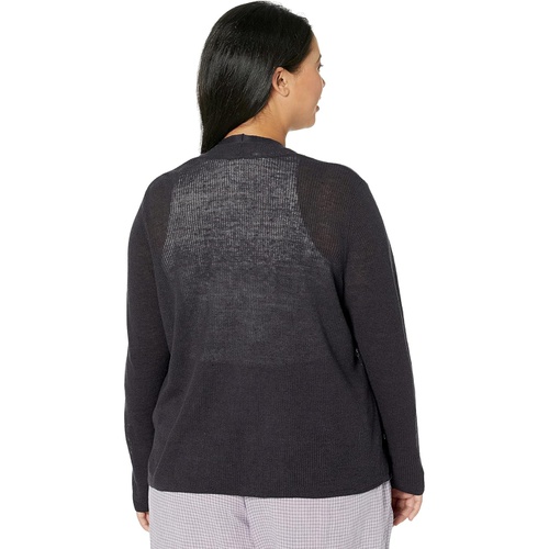  Eileen Fisher V-Neck Cardigan in Organic Linen Cotton Airy Tuck