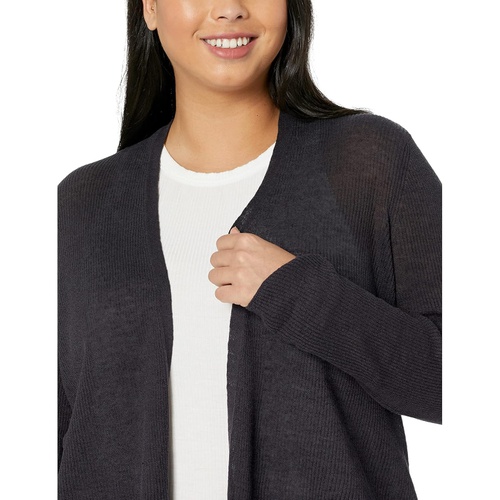  Eileen Fisher V-Neck Cardigan in Organic Linen Cotton Airy Tuck