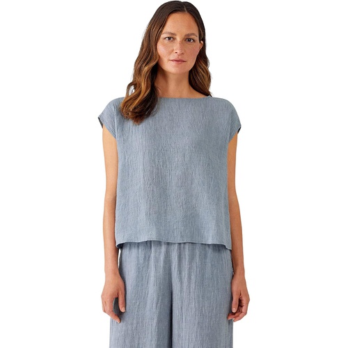  Eileen Fisher Gathered Boxy Top