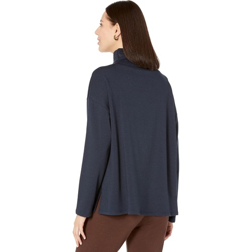  Eileen Fisher Funnel Neck Box Top