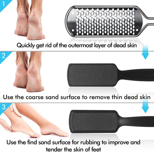  Foot Scrubber Callus Remover for Feet - Ejiubas Foot Scraper Pedicure Foot File Colossal Foot Rasp for Dead Skin Grater Heel File for Wet and Dry Feet