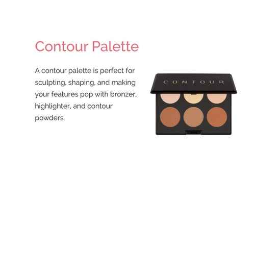  Contour Kit and Highlighting Powder Palette (Cruelty Free and Paraben Free) by Elizabeth Mott