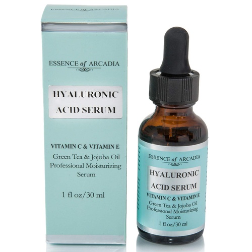  Hyaluronic Acid Re-Hydrating Serum for Face, Professional Strength Anti-Aging Topical Facial Serum w Vitamin C & Vitamin E by Essence of Arcadia, Reduces Wrinkles & Fine Lines