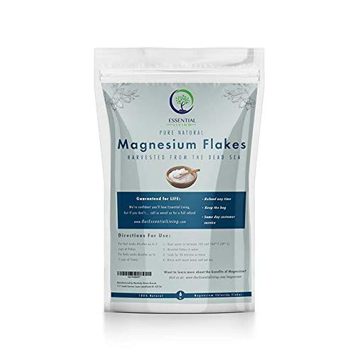  Essential Living 6 Pounds: Pure Dead Sea Magnesium Bath Flakes: for Insomnia, Night Cramps, Hypertension and Sport