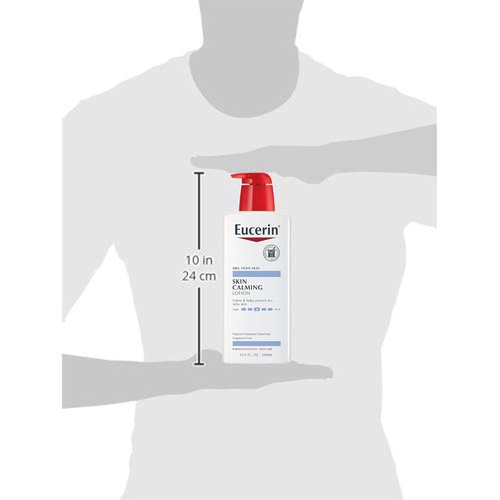  Eucerin Skin Calming Lotion - Full Body Lotion for Dry, Itchy Skin, Natural Oatmeal Enriched - 16.9 fl. oz Pump Bottle
