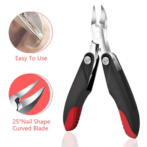  Toenail Clippers, Foldable Thick Ingrown Toe Nails Clippers, Euproce 3 in 1 Professional Stainless Steel Multifunction Toenail Nipper Cutter Treatment Foot Grooming Tool for Men Wo