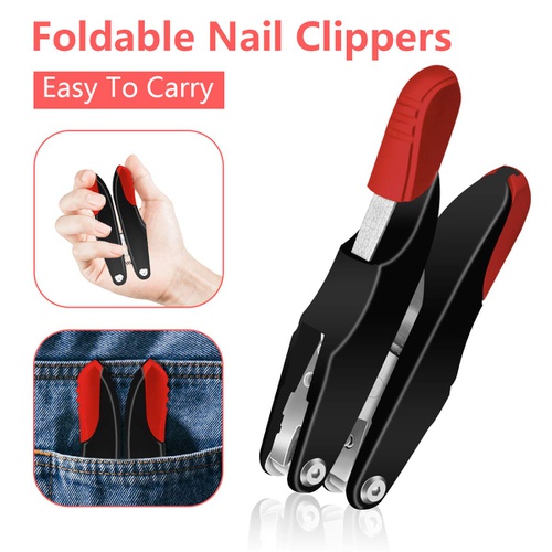  Toenail Clippers, Foldable Thick Ingrown Toe Nails Clippers, Euproce 3 in 1 Professional Stainless Steel Multifunction Toenail Nipper Cutter Treatment Foot Grooming Tool for Men Wo