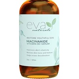 Eva Naturals Natural Niacinamide 5% Serum for Face, XL 2 oz. Bottle  Firming Vitamin B3 + Hyaluronic Acid Serum Restores Elasticity, Diminishes Dark Spots, Reduces Blemishes, and Moisturizes b
